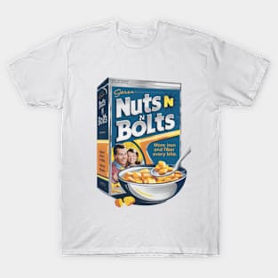 Funny Cereal Ad Design Nuts n Bolts T-Shirt